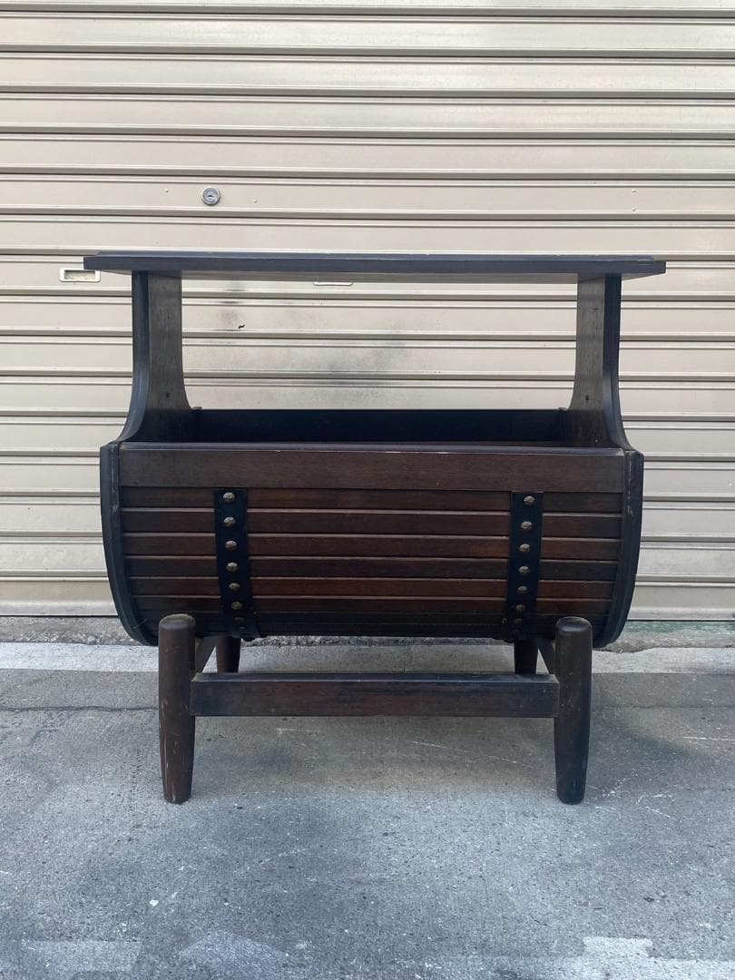 A415◆オールドカリモク◆サイドテーブル 古道具 ヴィンテージ カリモク