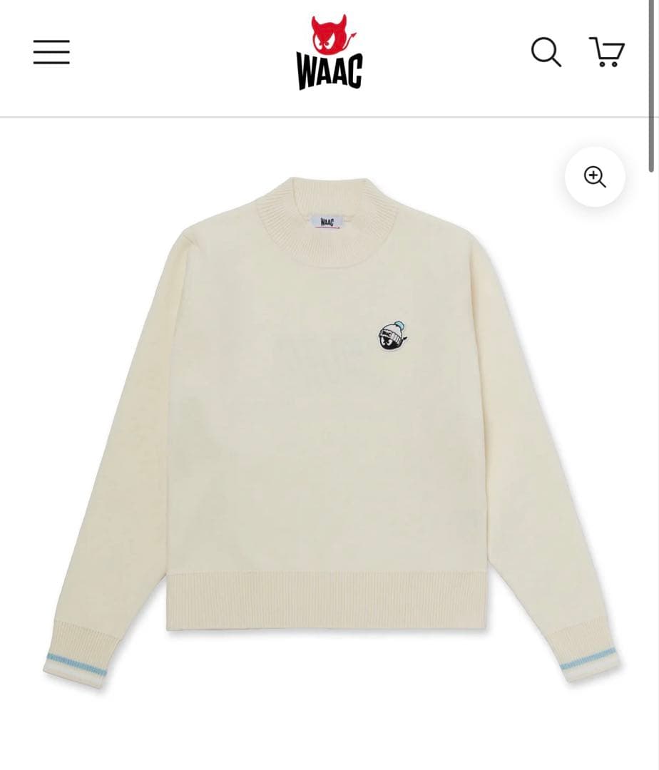 WAAC ゴルフウェア　アイボリー ニット