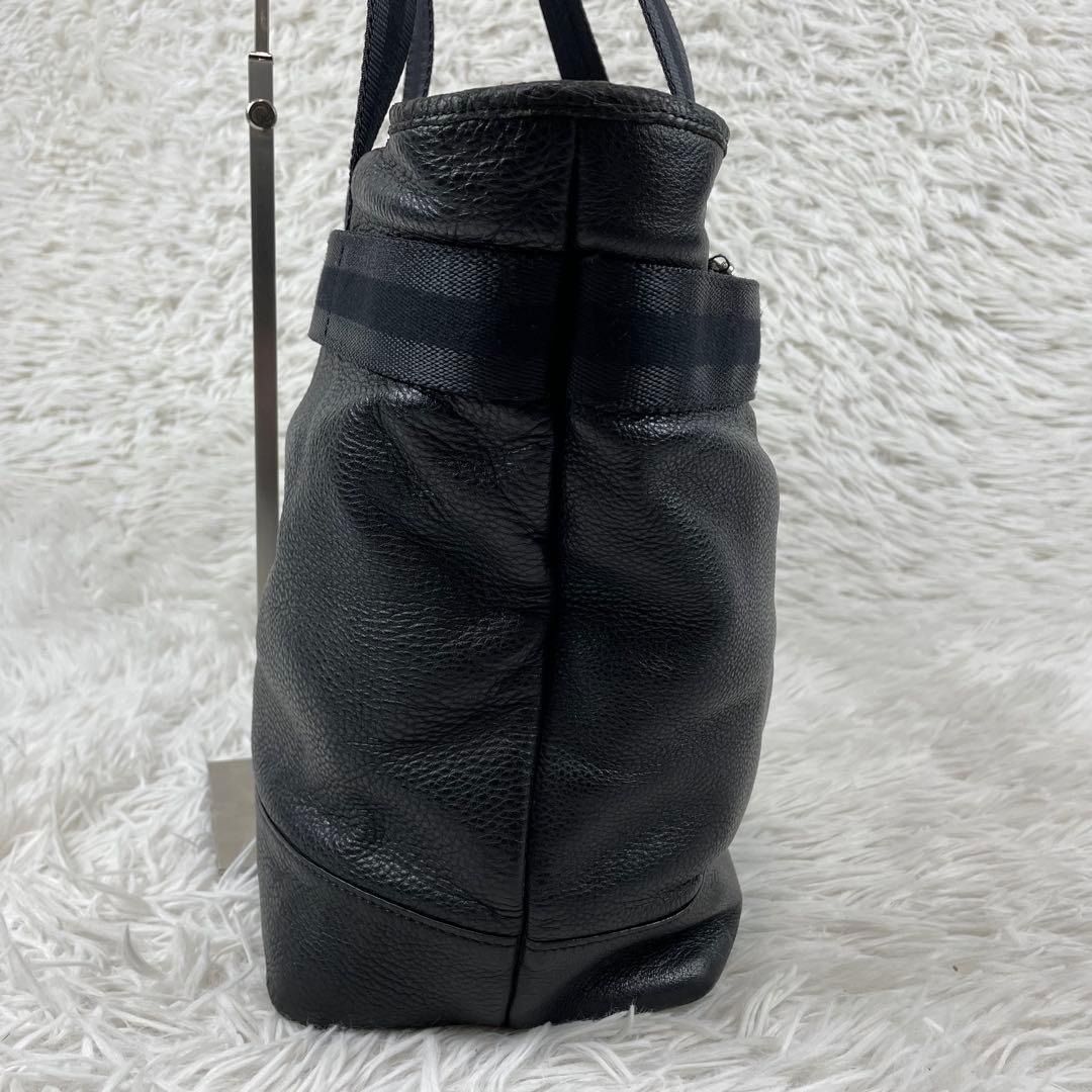 PORTER DELIGHTトートバッグ　ブラック　レザー　内カモフラ