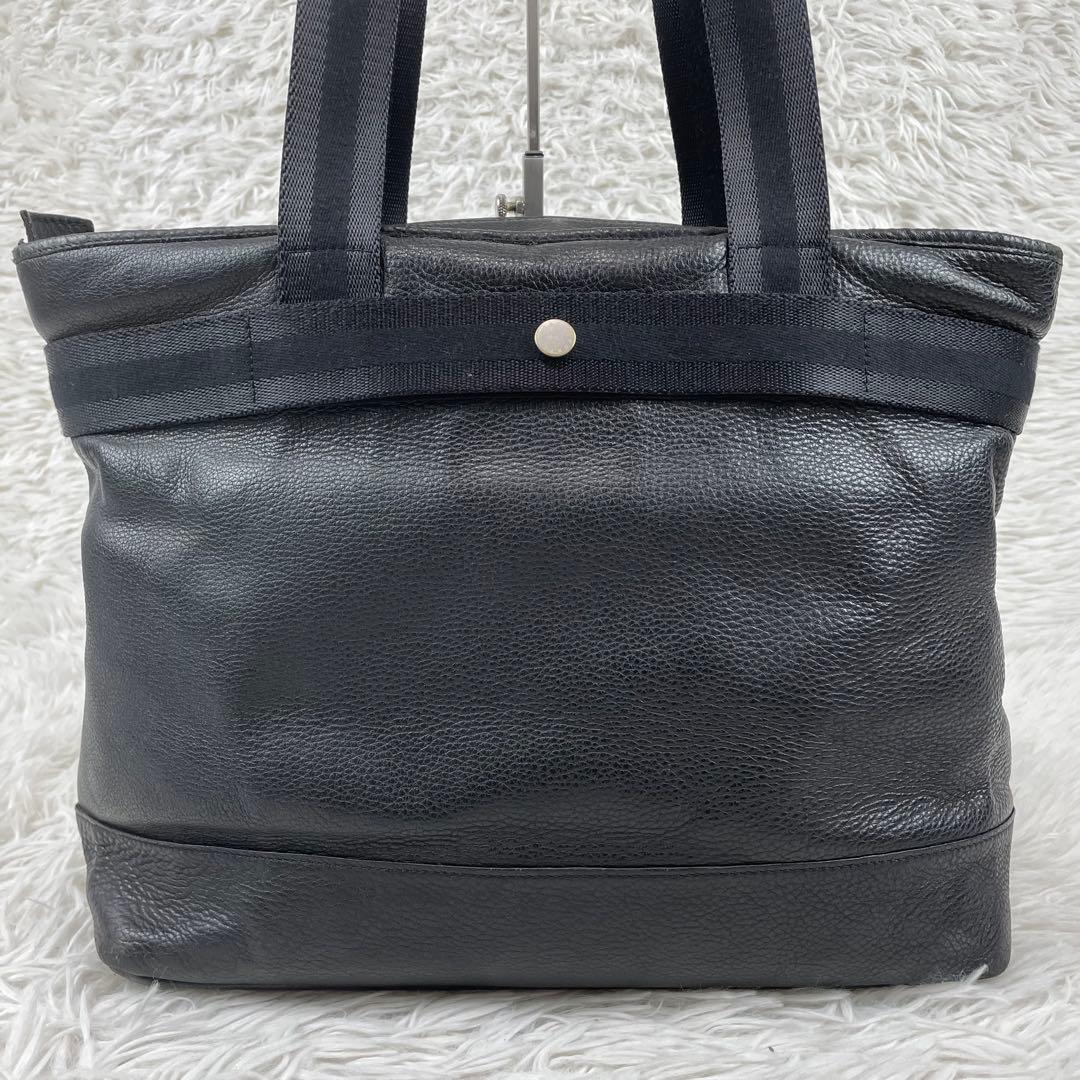 PORTER DELIGHTトートバッグ　ブラック　レザー　内カモフラ