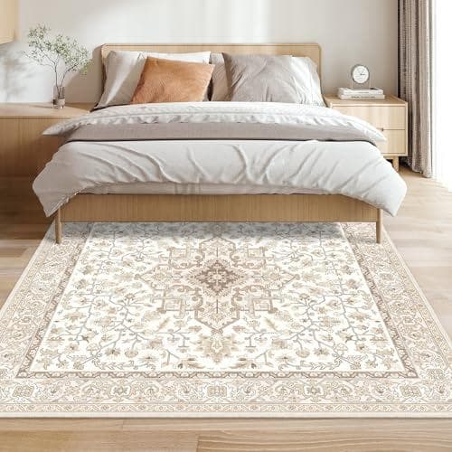 洗えるラグマット 2畳 190×190cm 正方形 洗える ペルシャ風 メダリa