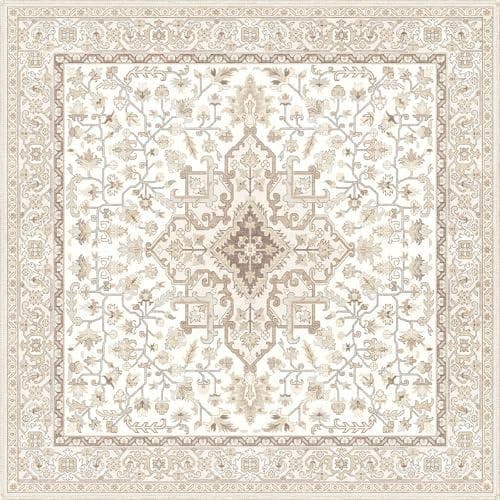 洗えるラグマット 2畳 190×190cm 正方形 洗える ペルシャ風 メダリa