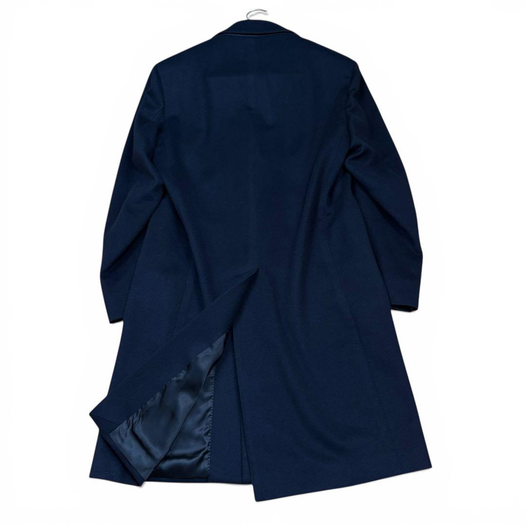 極美品 LARDINI 現行 カシミヤ100 チェスターコート 濃紺 46