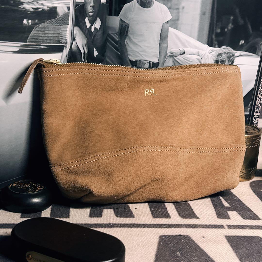 RRL スエード出張バッグ