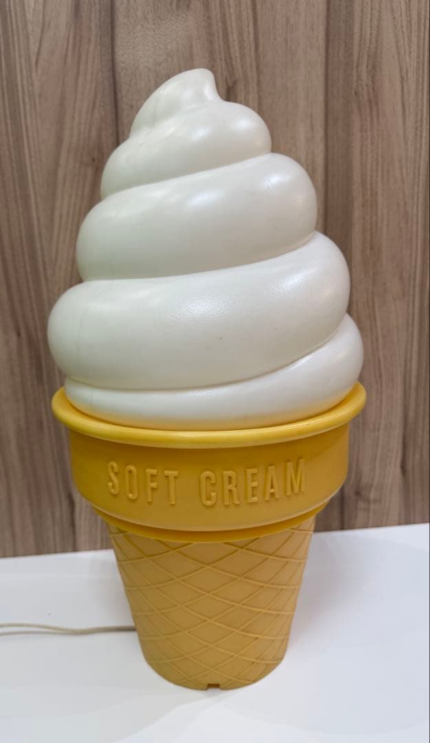 【高さ50cm】ソフトクリーム型 ランプ 昭和レトロ
