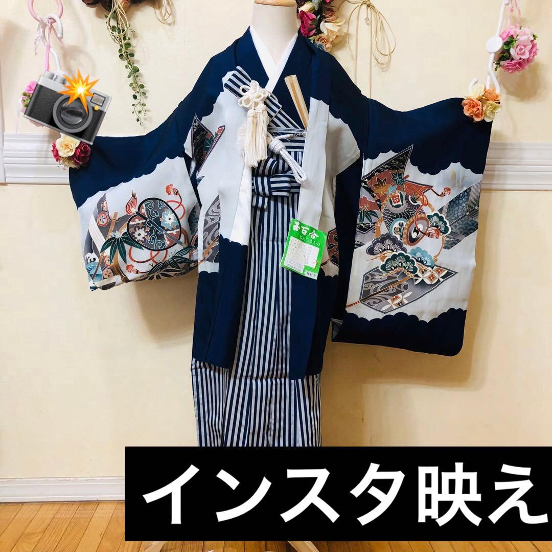 七五三五歳‼️完全️フルセット❤️ 豪華未使用タグ付き‼️日本男子凛々しい鷹豪華刺繍