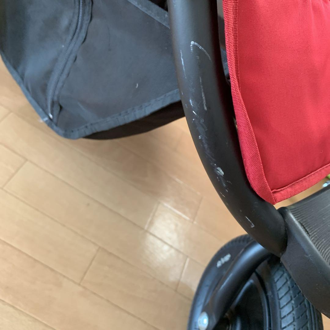 AirBuggy レッドベビーカー 5点式ハーネス