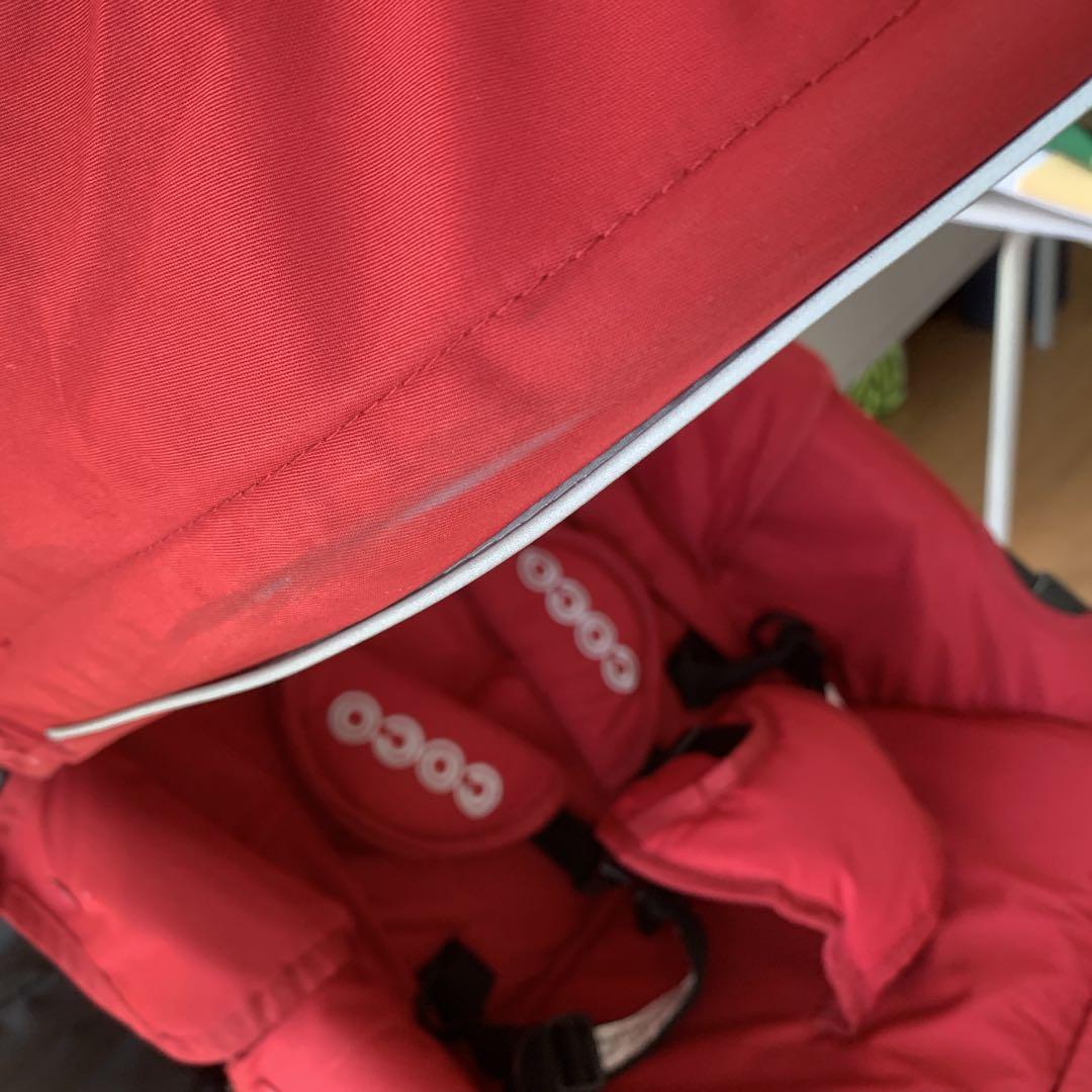 AirBuggy レッドベビーカー 5点式ハーネス