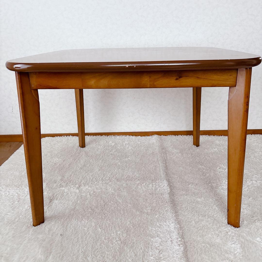 ヴィンテージ】天然木 木製 スクエア ダイニング テーブル