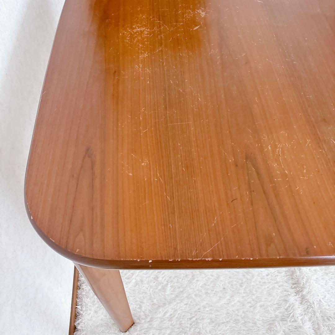 ヴィンテージ】天然木 木製 スクエア ダイニング テーブル