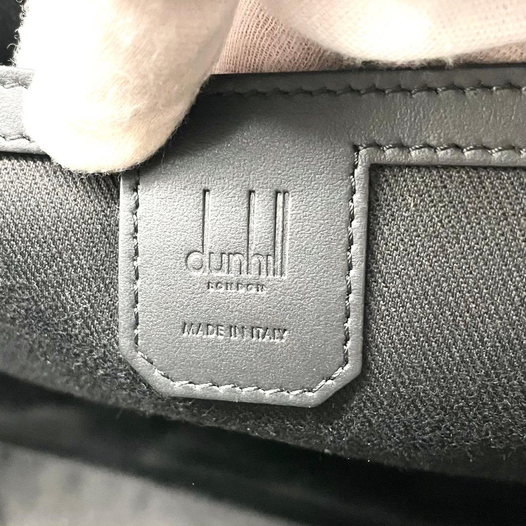 【未使用級】ダンヒル エンジンターン メッセンジャーバッグ PVC レザー 黒