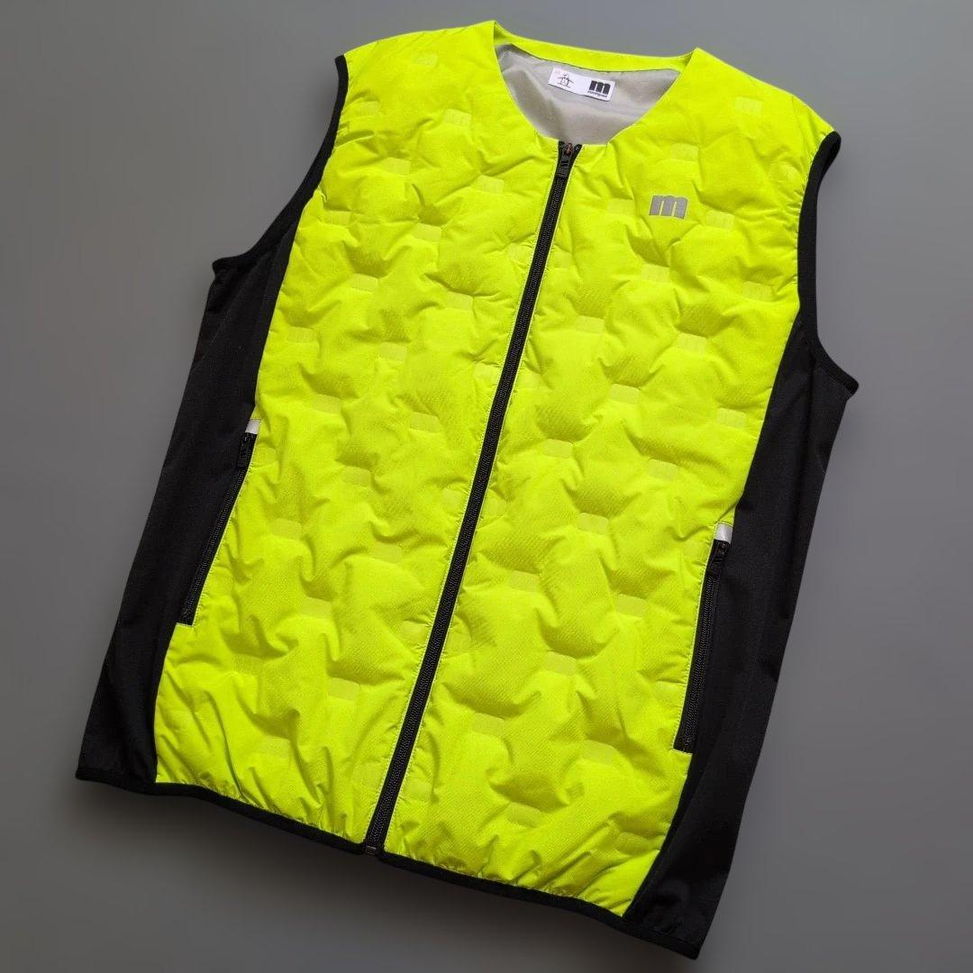 【美品】マンシングウェアゴルフ　フルジップノーカラーダウンベスト　LL