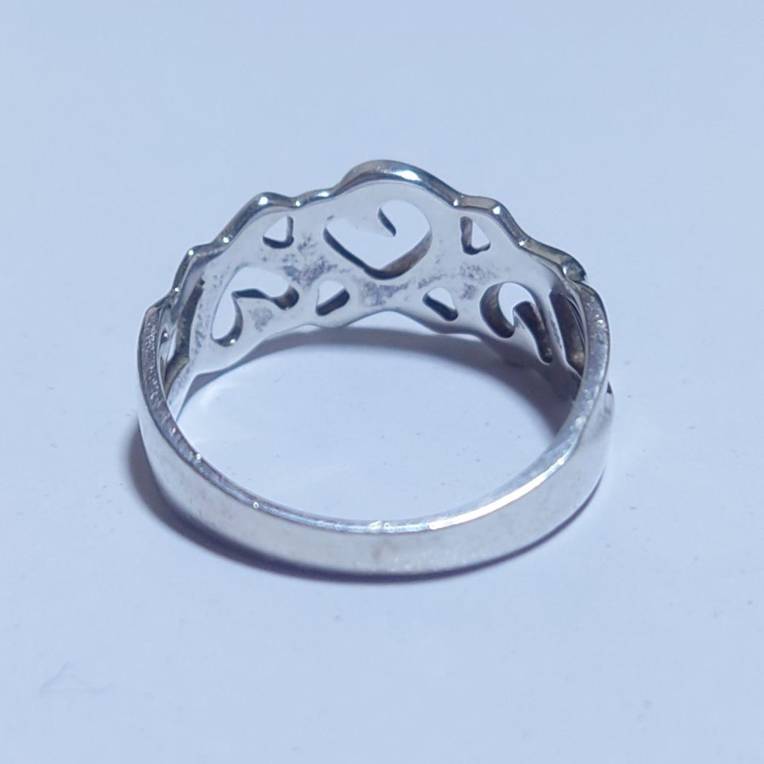 極美品 ティファニー リング トリプルラビングハート 12号 シルバー925