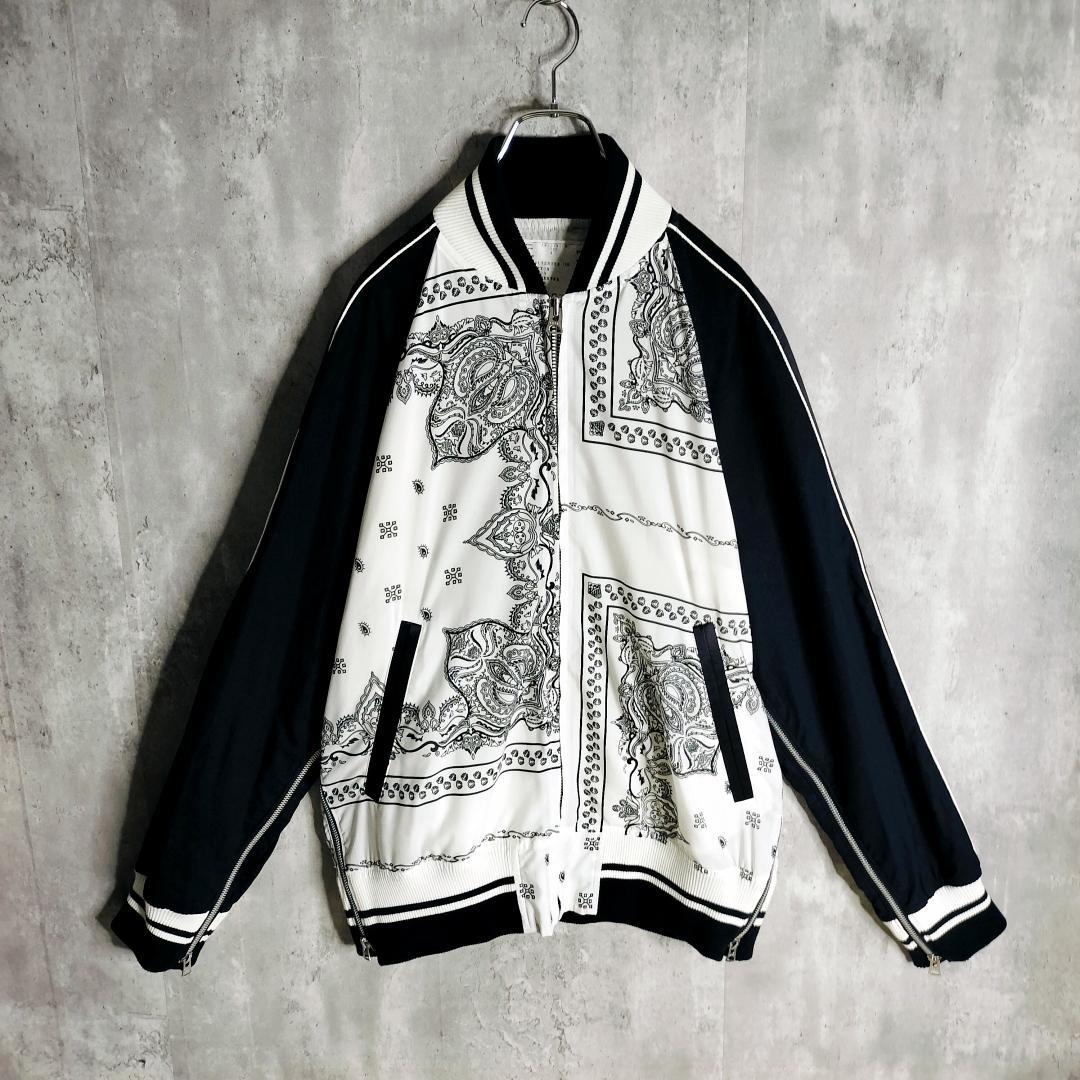 【人気・美品】sacai バンダナ 変則ジップ ボンバージャケット ペイズリー