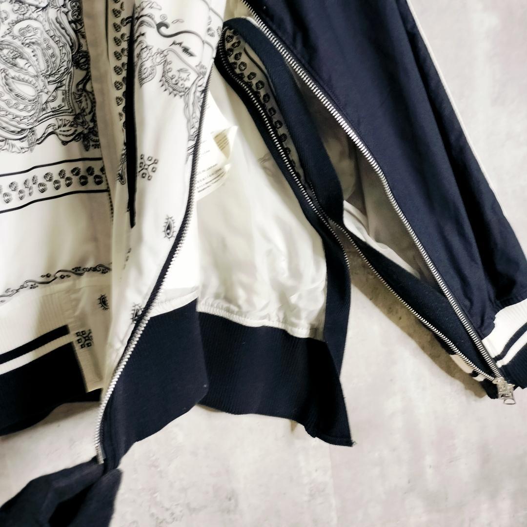 【人気・美品】sacai バンダナ 変則ジップ ボンバージャケット ペイズリー