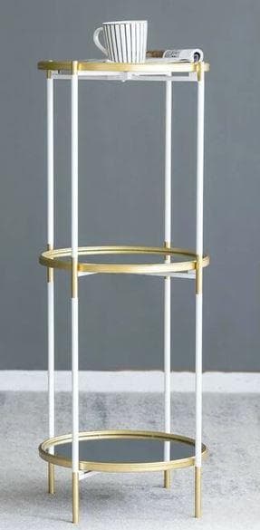 花台 フラワースタンド シェルフ サイドテーブル 円形 モダン AN-80286