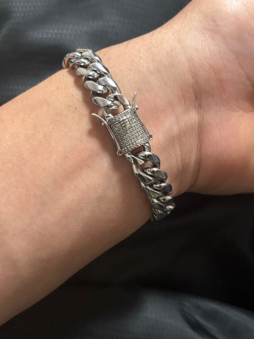 シルバー925 マイアミ ブレスレット14kGF AVALANCHE 喜平