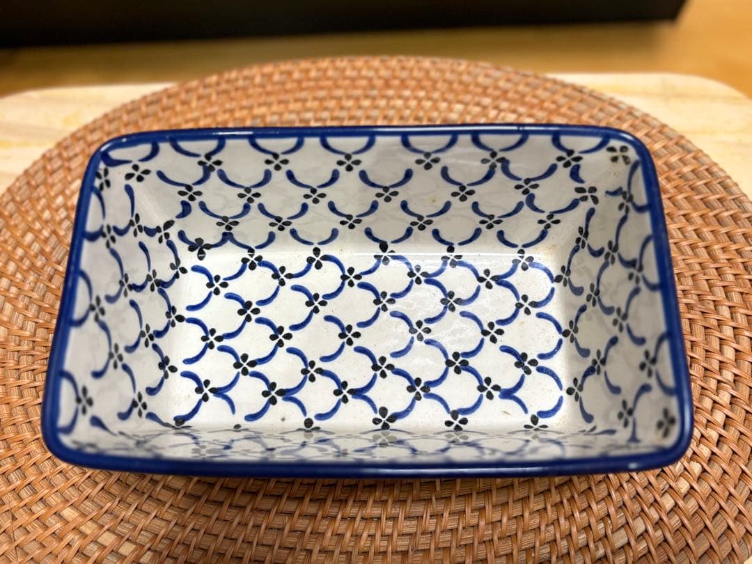 新品　ポーランド　ツェラミカ製　オーブンディッシュ 大　ポーリッシュポタリー　②