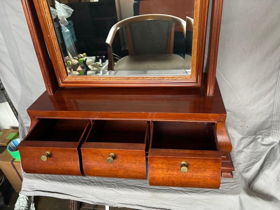 高級ドレッサー 鏡台 隠戸 58cm 11kg