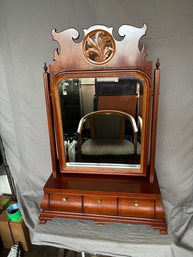 高級ドレッサー 鏡台 隠戸 58cm 11kg