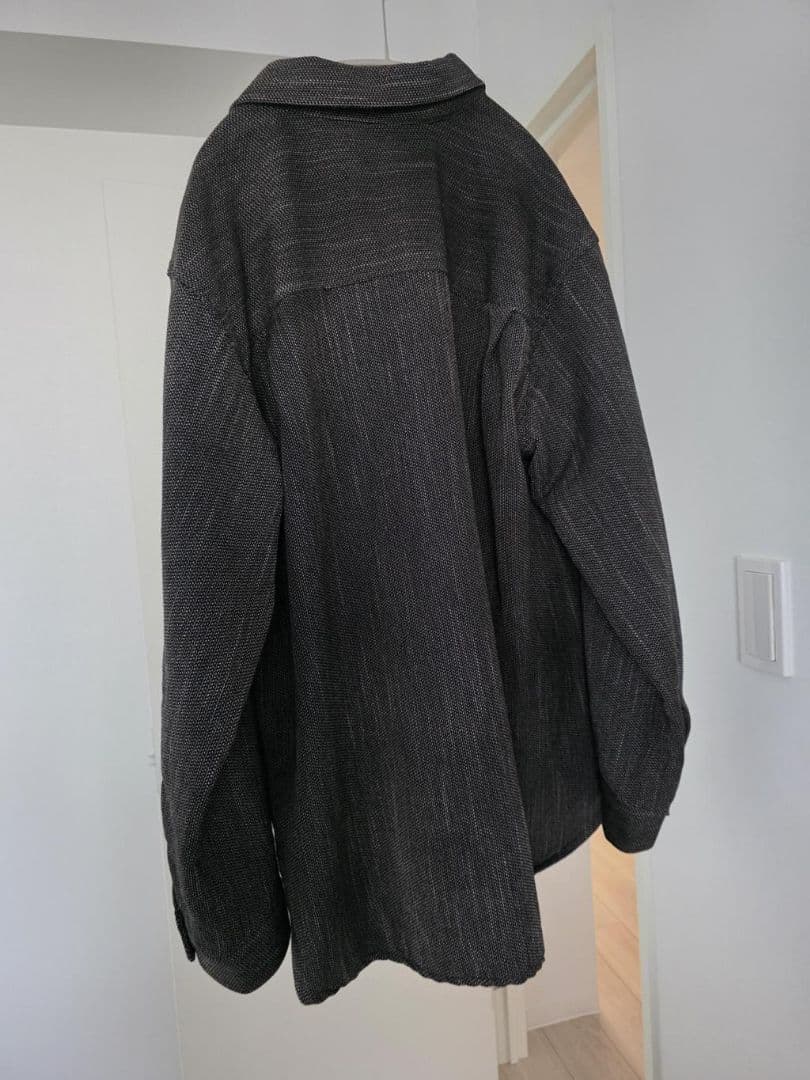 トップス ANCELLM MELANGE WOOL OVER WORK SHIRT