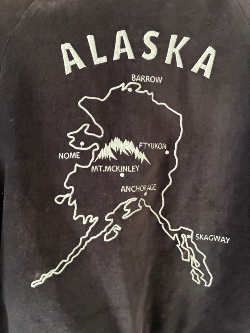 varde77 アラスカジャケット　別珍　スカジャン　スーベニア　ベトジャン濃紫