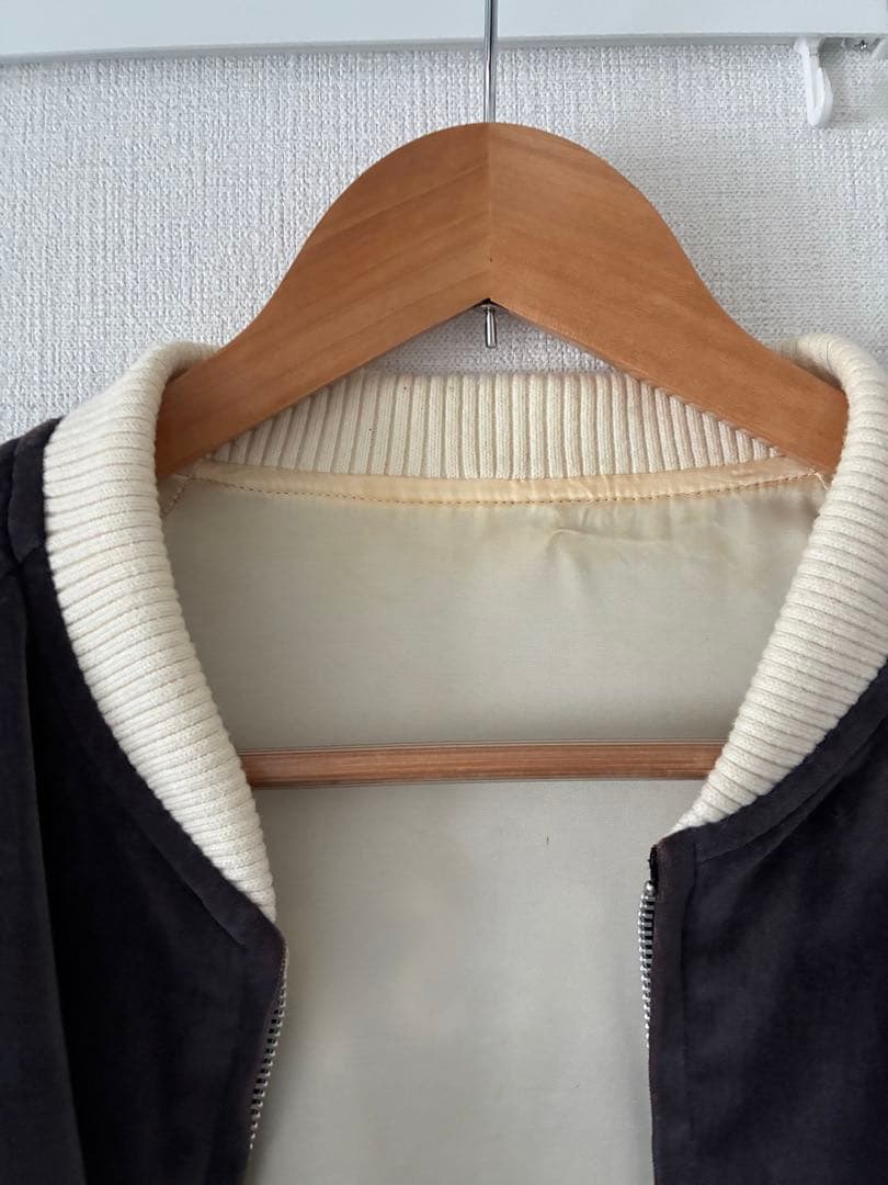 varde77 アラスカジャケット　別珍　スカジャン　スーベニア　ベトジャン濃紫