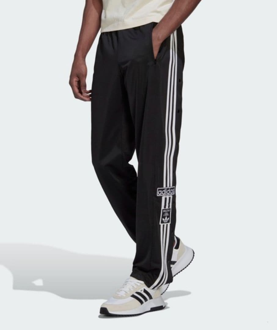 アディダス 黒 クラシックス アディブレイク スナップパンツ ジャージ メンズL