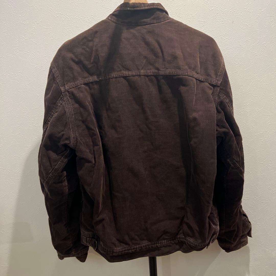 希少❗️70～80s/ジップアップブルゾン/ダメージ有/L/コーデュロイ/BRW