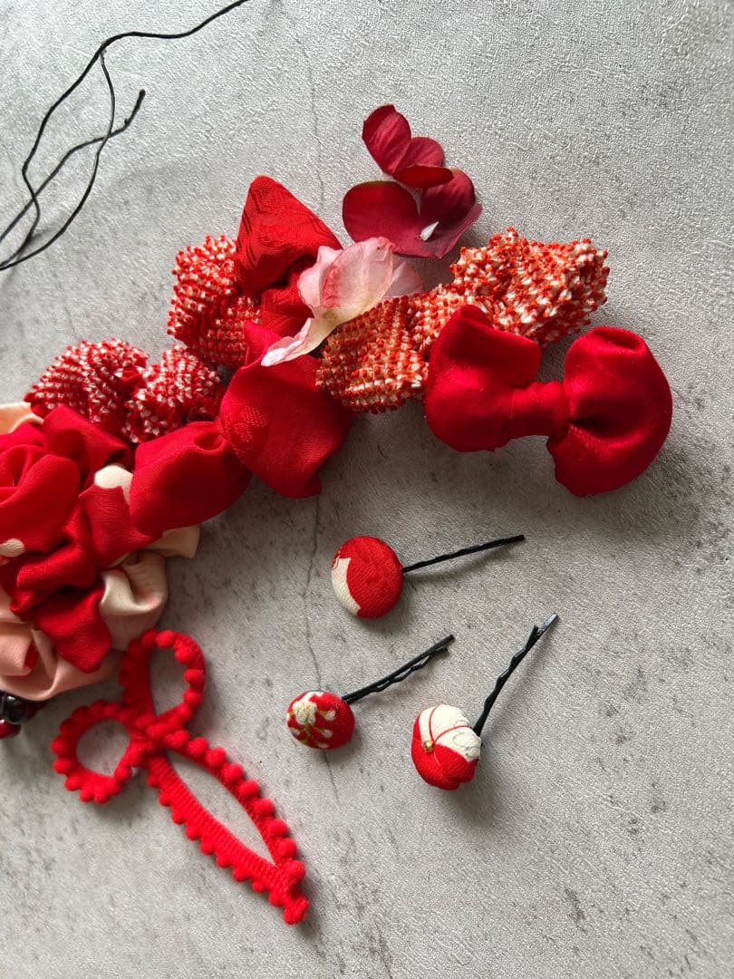 a*x様 七五三　七五三髪飾り　ヘッドドレス　着物髪飾り　リメイク髪飾り　021