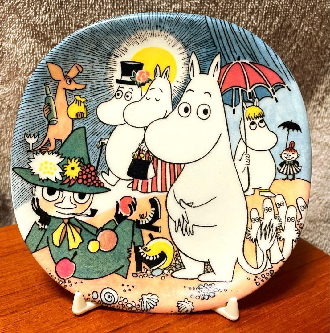 【超美品•未使用】ムーミン ウォールプレート 「日曜日のお散歩 」