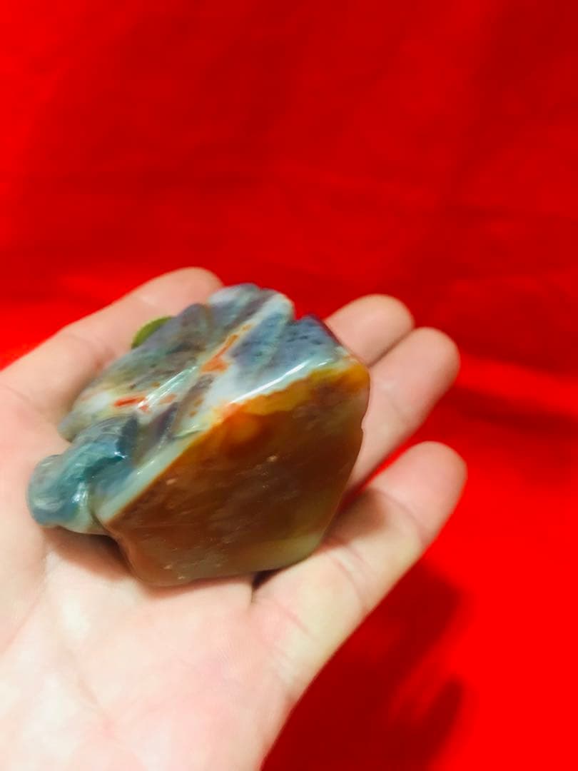 天然石 瑪瑙 鼻煙壺「花鳥」