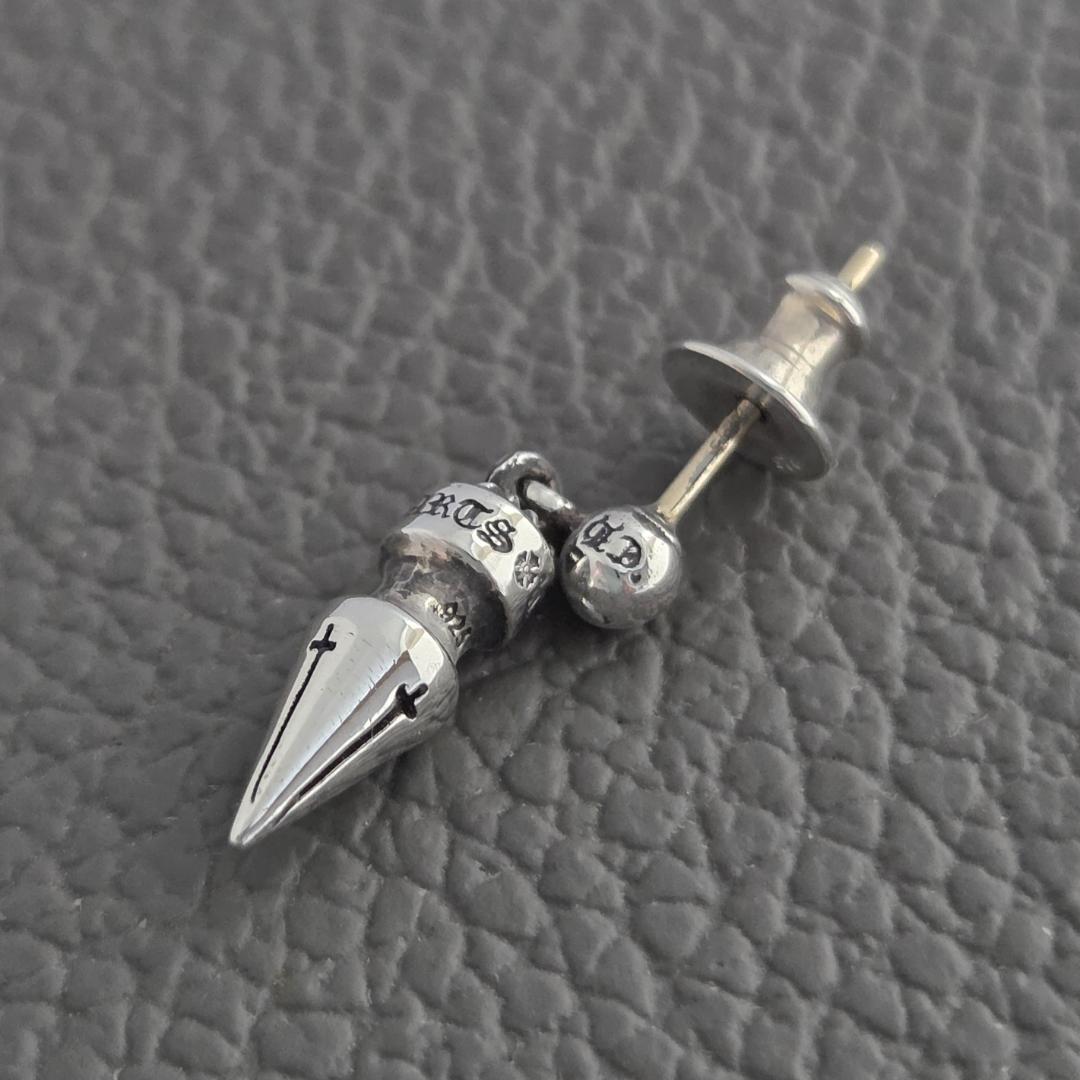 CHROME HEARTS クロムハーツ スパイク ドロップ ピアス 片耳