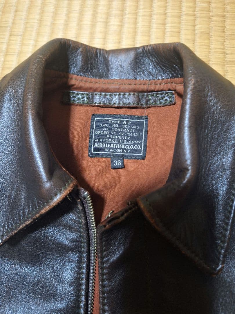 S*r様 AERO LEATHER エアロレザー A-2 フライトジャケット 3