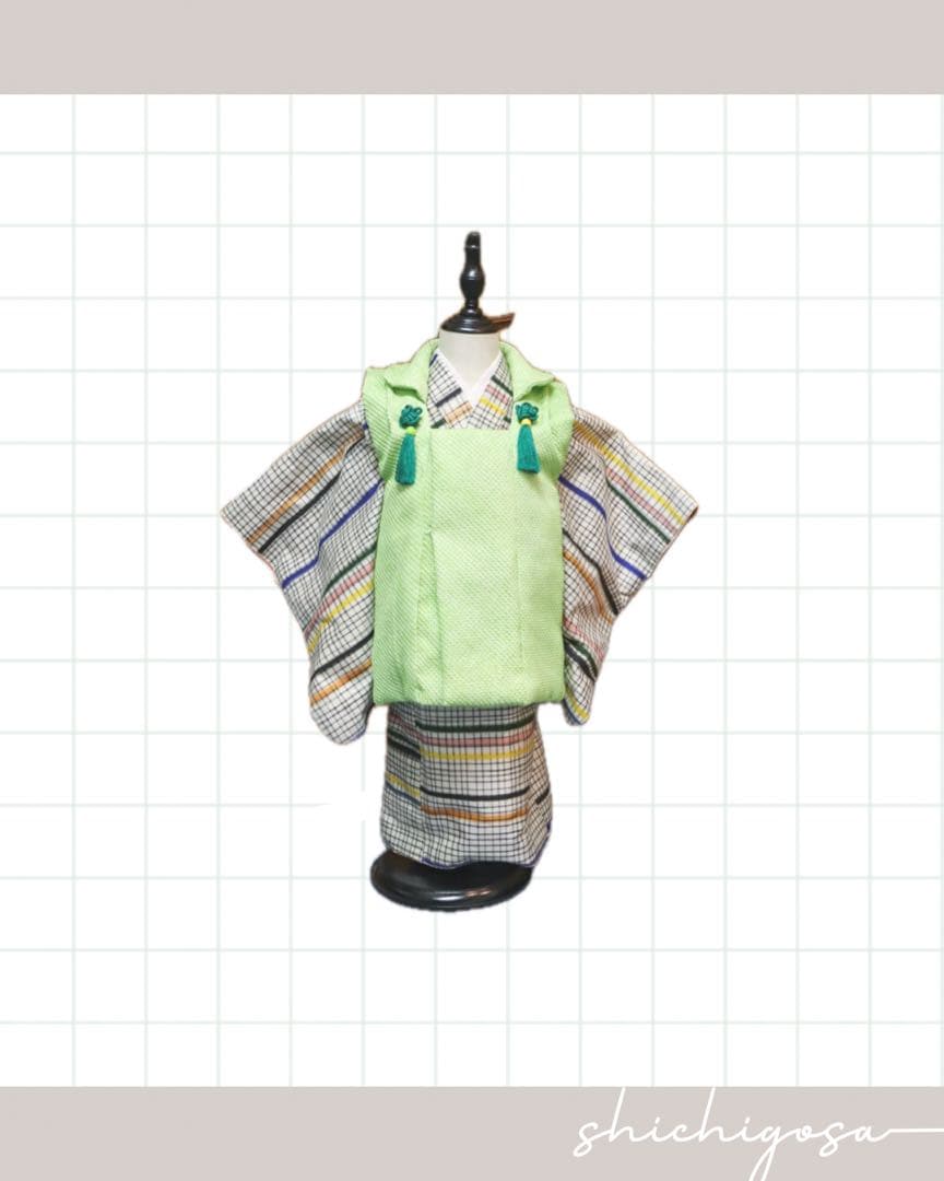 3歳　七五三　男の子　被布　着物