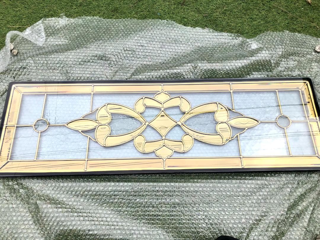 大型 ステンドグラスパネル 三重構造 高性能 リフォーム 窓 飾壁 玄関 DIY