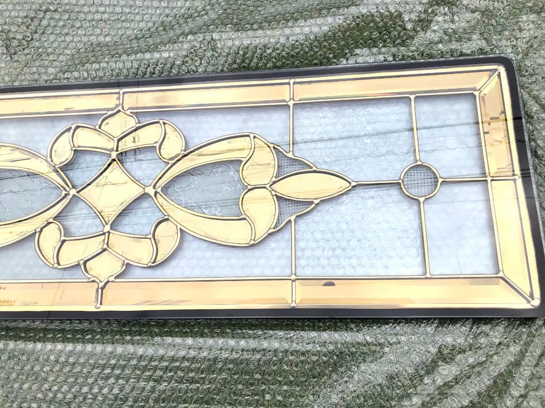 大型 ステンドグラスパネル 三重構造 高性能 リフォーム 窓 飾壁 玄関 DIY