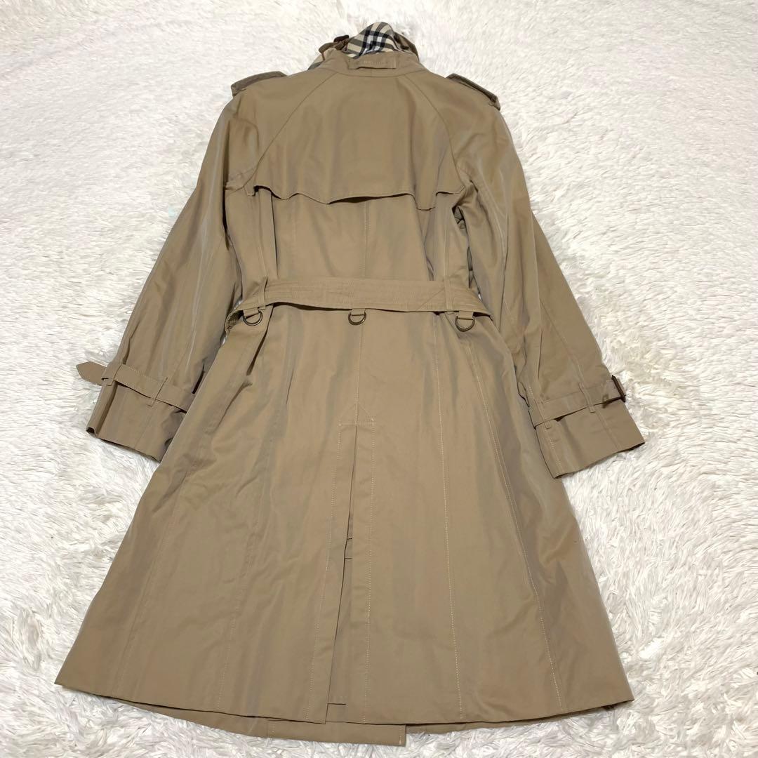 美品　バーバリーロンドン　トレンチコート　ベルト　ノバチェック　ハニーベージュ