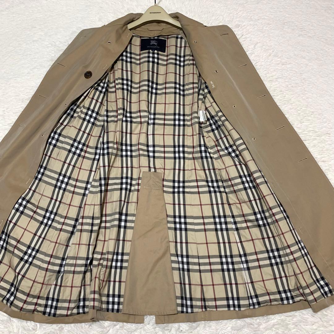 美品　バーバリーロンドン　トレンチコート　ベルト　ノバチェック　ハニーベージュ