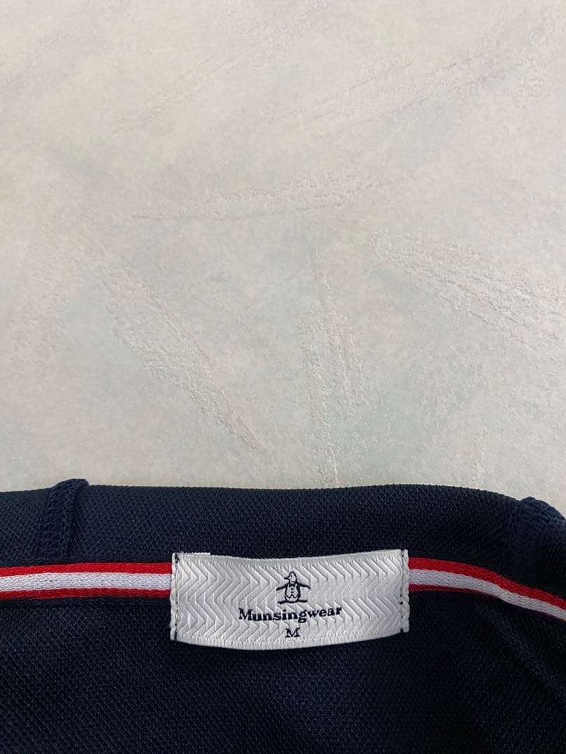 美品 Munsingwear パーカー M レディース ネイビー ダブルジップ