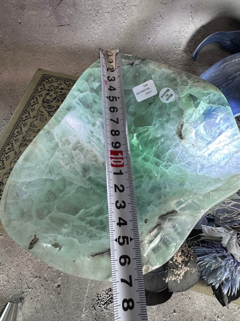 ナチュラル感ある　美しい　フローライト　ボウル2 グリーン　デンドリック入り