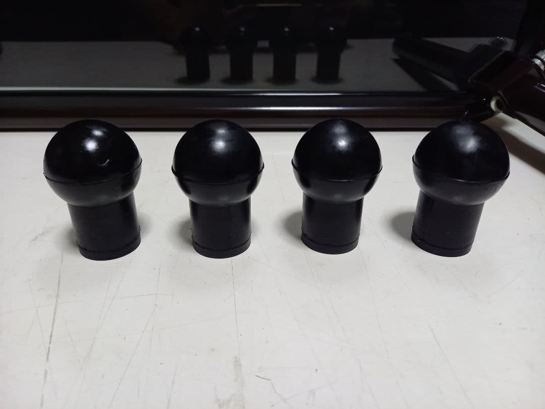 レア　1980s　ポストモダン　ボール脚　チョコレート　メタル　ガラス　テーブル