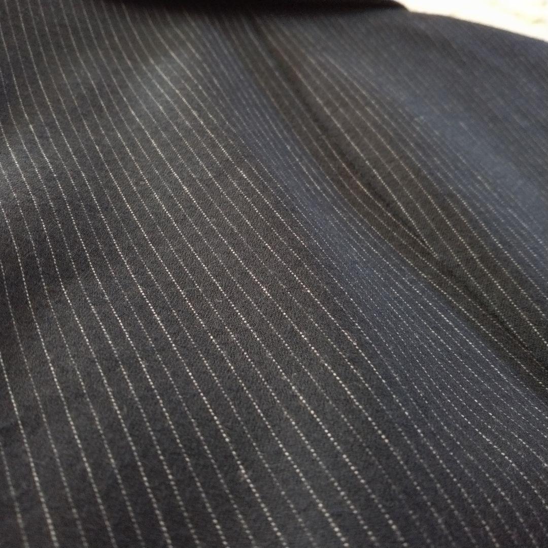 【アンタイトル】未使用 ストライプ パンツスーツ セットアップ ウール ネイビー