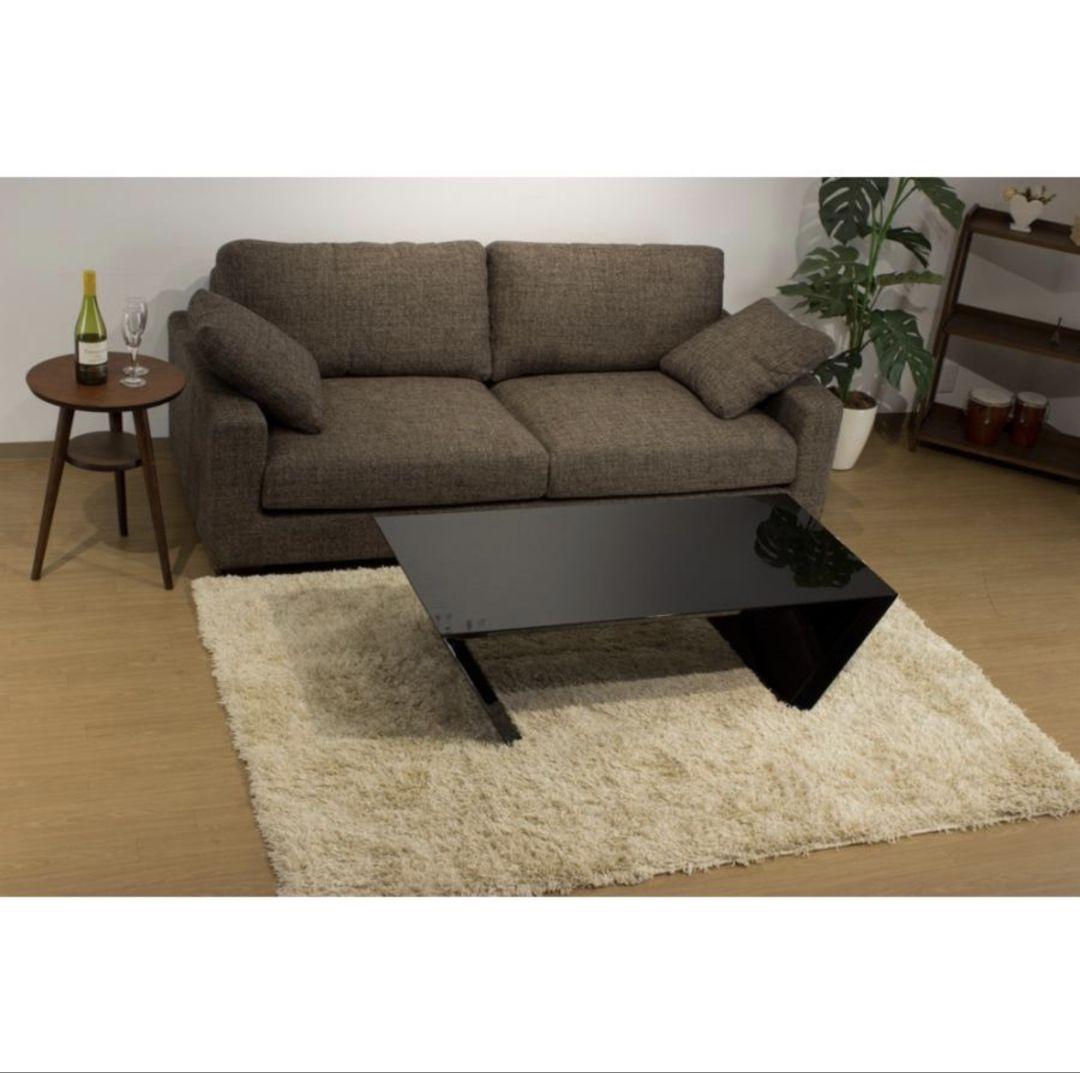 ローテーブル グロス加工 お洒落（傷あり）