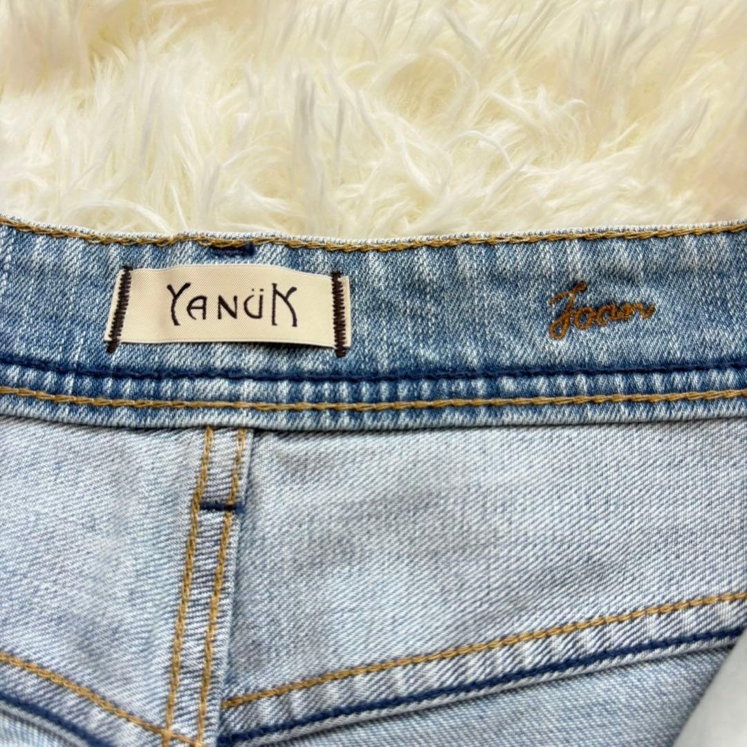 大人気 YANUK ヤヌーク JOAN ルーズストレートデニム ストレッチ