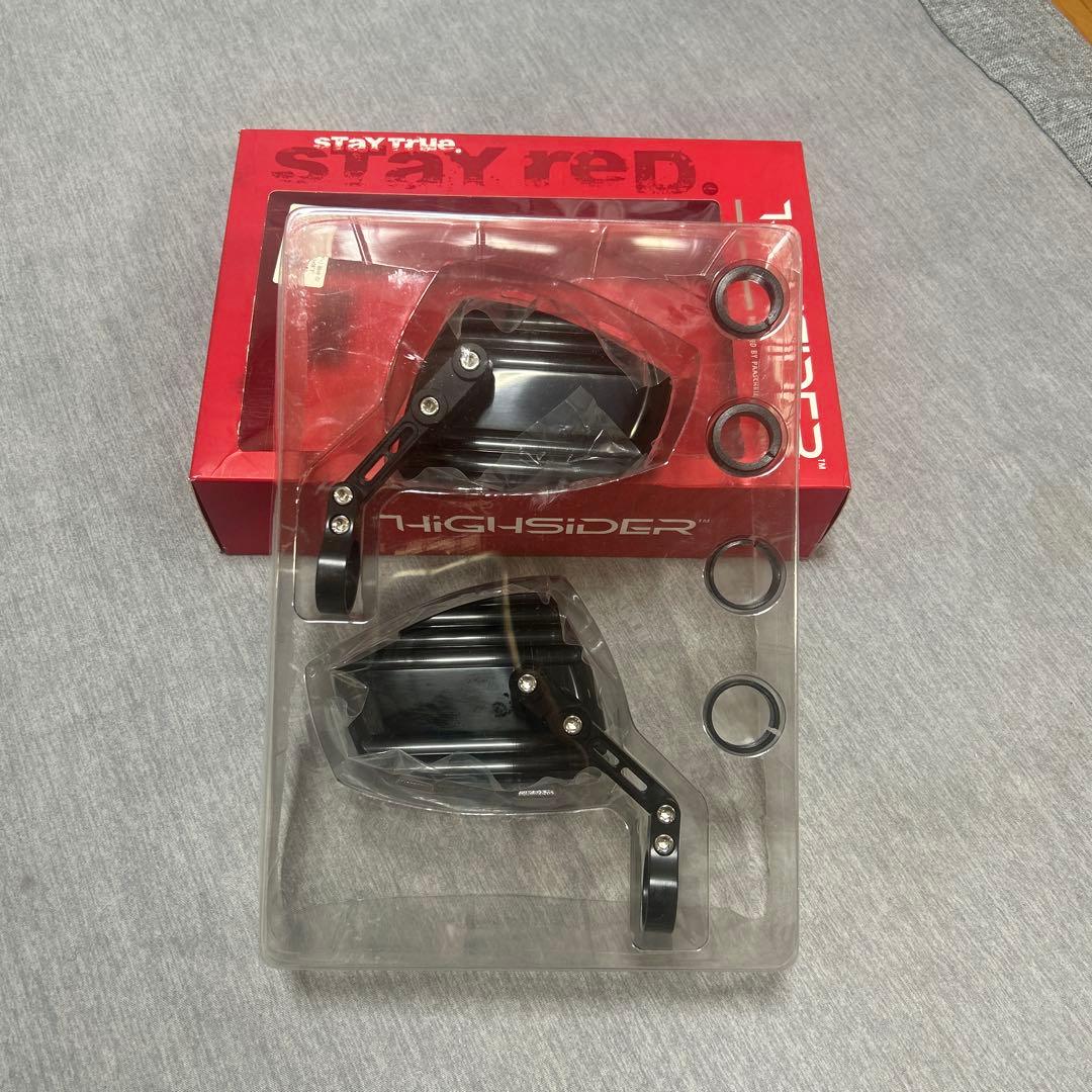 【美品】デイトナ バーエンドミラー HIGHSIDER ウェーブ 左右セット