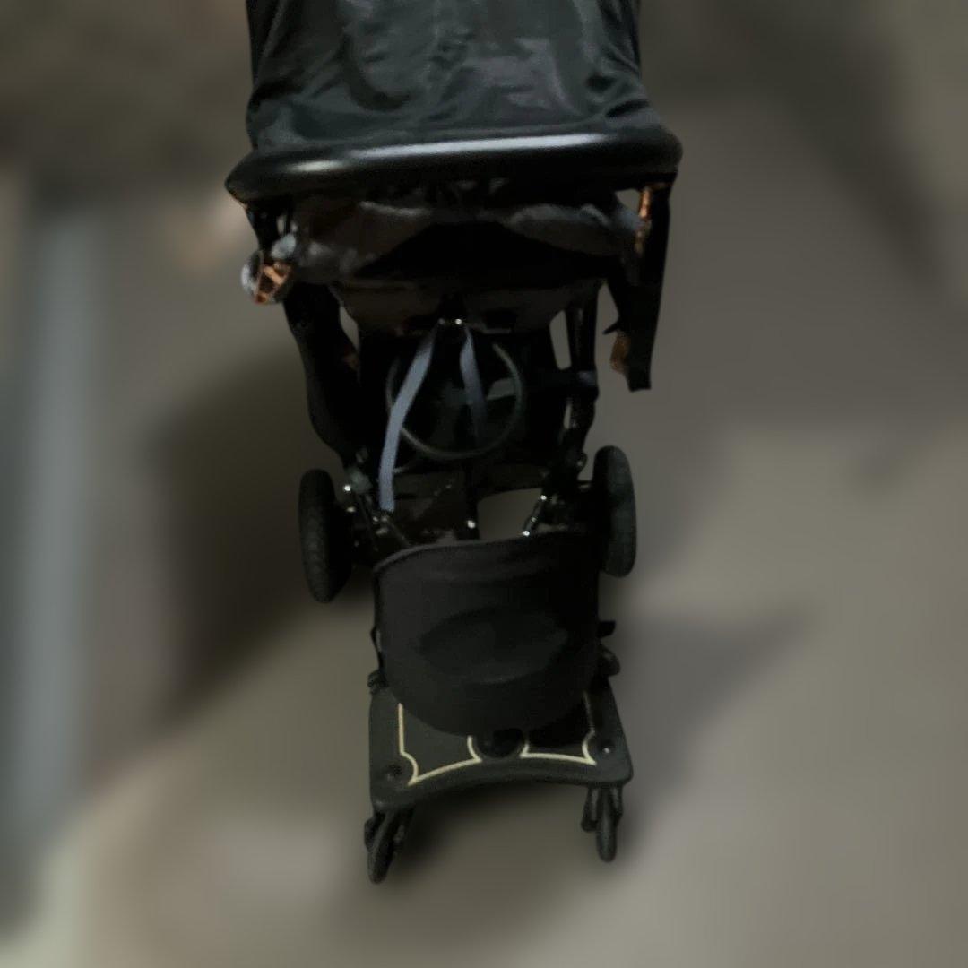 引き取り限定★AirBuggy premier ベビーカー 黒・グレー★2人乗り