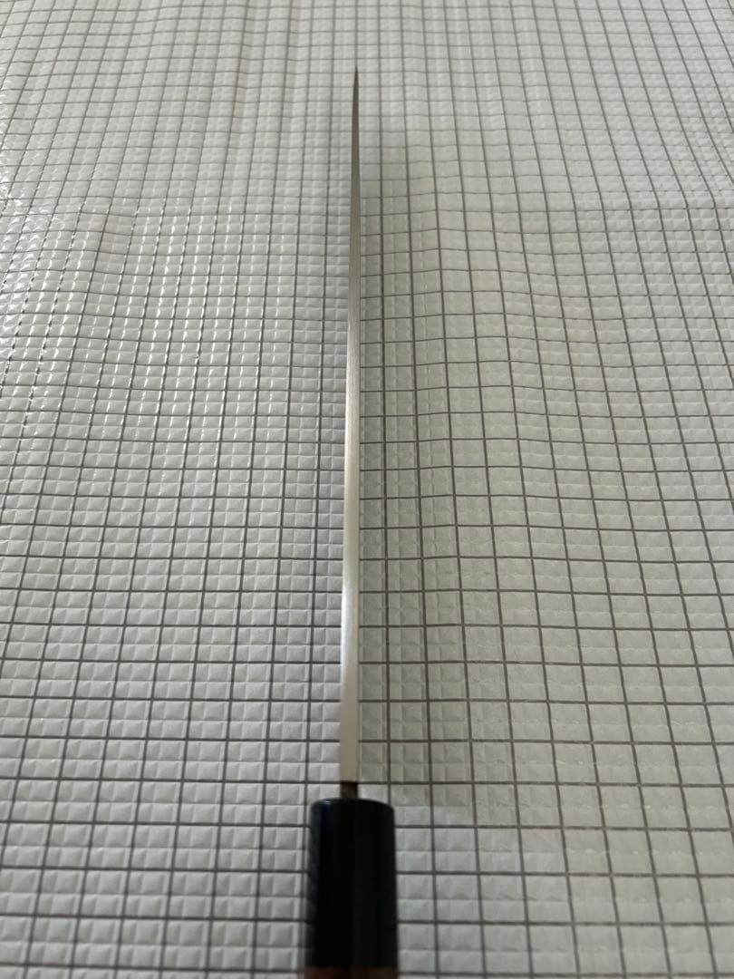 仙助 包丁 柳刃包丁 ダマスカス 安来鋼白紙２号 270mm 紫檀シノギ柄③