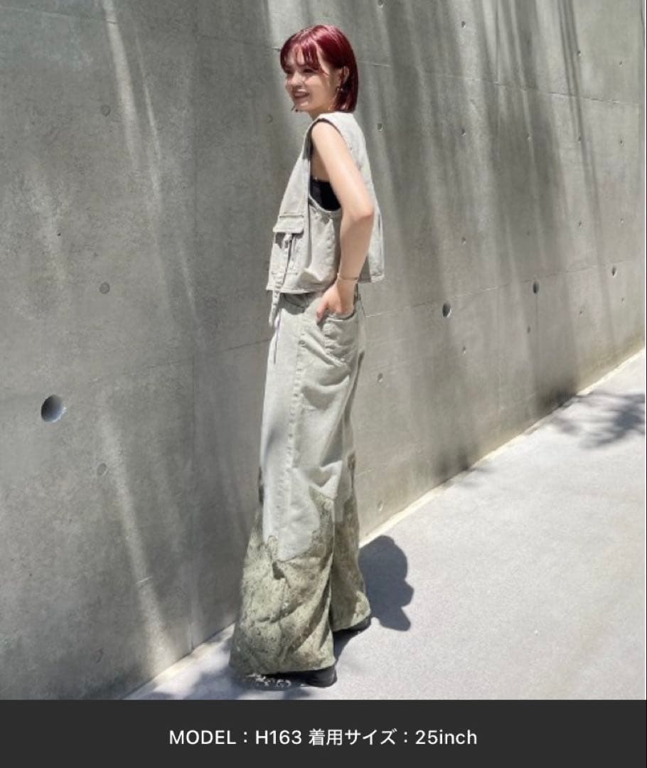 新品未使用LACE DOCKING FADE DENIM PANTS とVEST