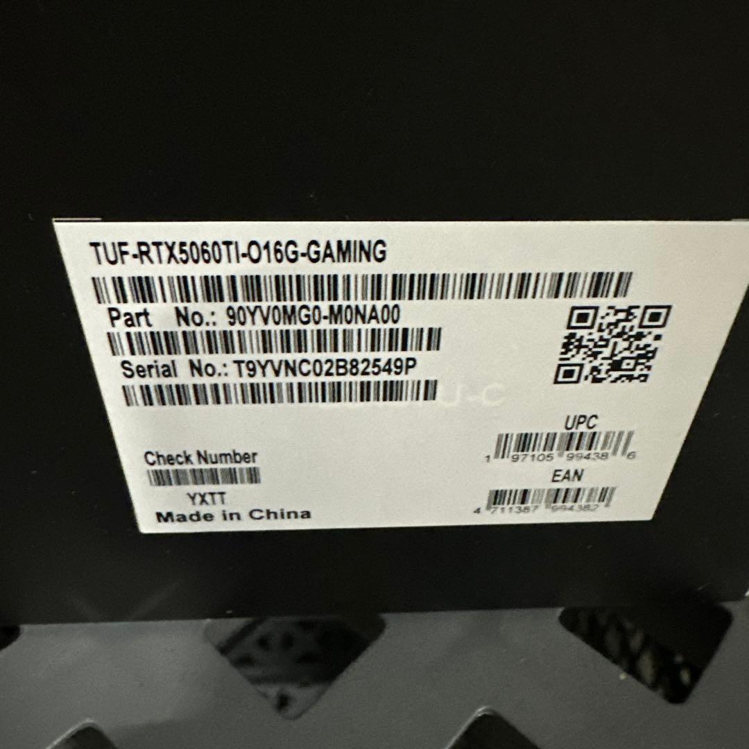 ASUS GeForce RTX 5060 Ti 16GB OC 新品